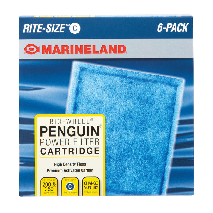 Marineland Bio-Wheel Penguin Rite-Size C Filter Cartridges, 6 Count