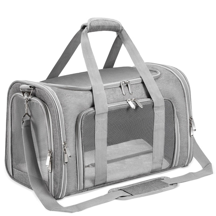 LEHNI Soft-Sided Cat/Dog/Pet Carrier, Collapsible Pets Travel Carriers