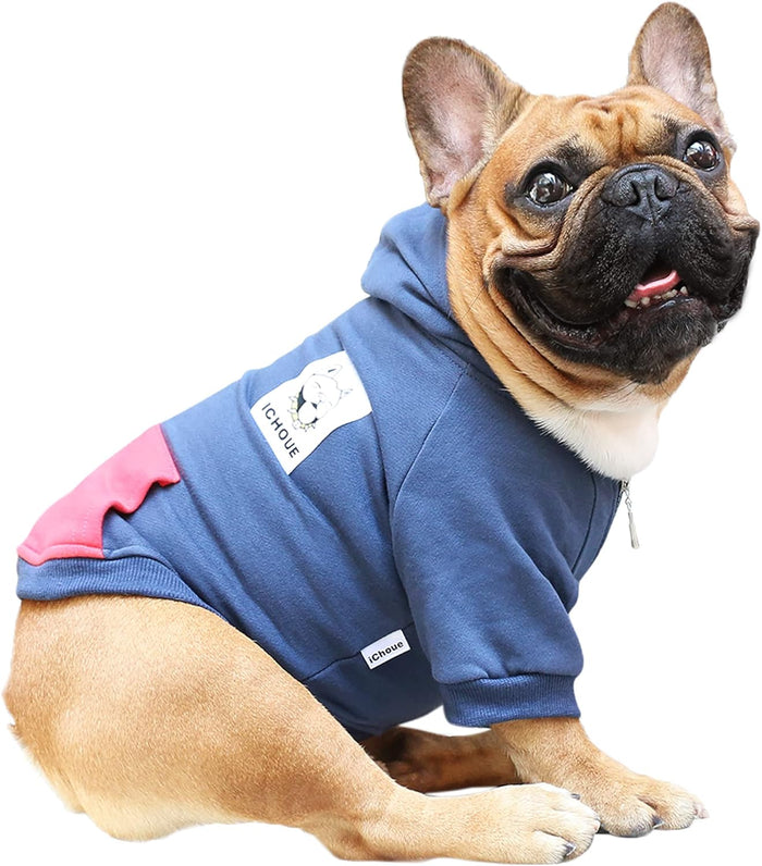 Dog Hoodie Sweatshirt for French Bulldogs, Pugs & Small Breeds