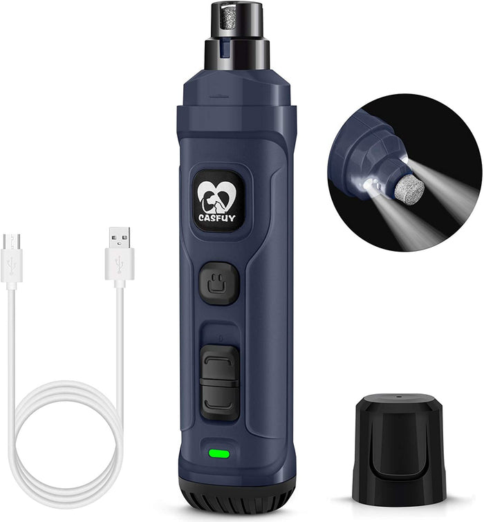 2-Speed Electric Dog Nail Grinder with 2 LED Lights