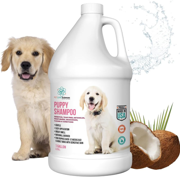 Tearless Puppy Shampoo & Conditioner with Coconut & Oatmeal, 1 Gallon